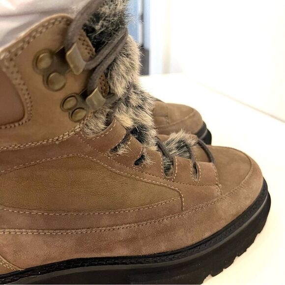 Seychelles‎ From The Start Leather Boots Faux Fur Accents in Brown Size 7 NWOB - Picture 9 of 11